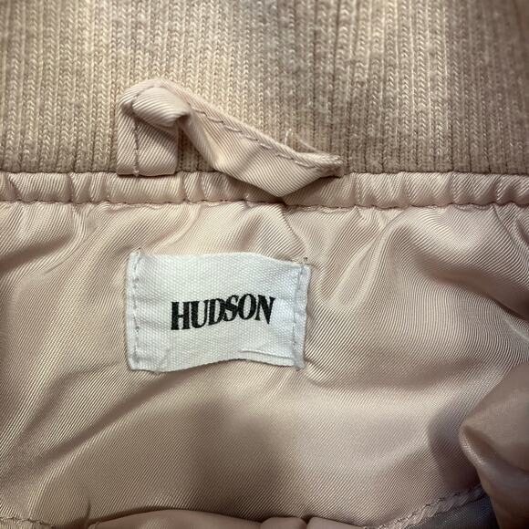 Hudson Girls Pink Bomber Jacket Size 6X Embroidered Birds & Rose Zip Up Coat - Picture 8 of 14